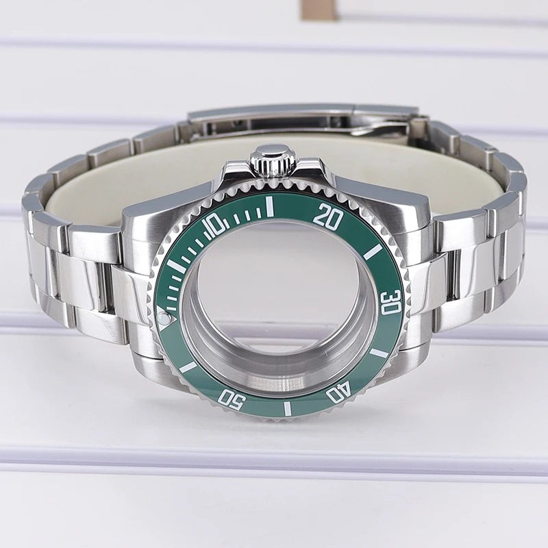 40mm Watch Case Ceramic Bezel Sapphire For Sub Nh35 Nh36 Nh38 Eta2824 Miyota8215