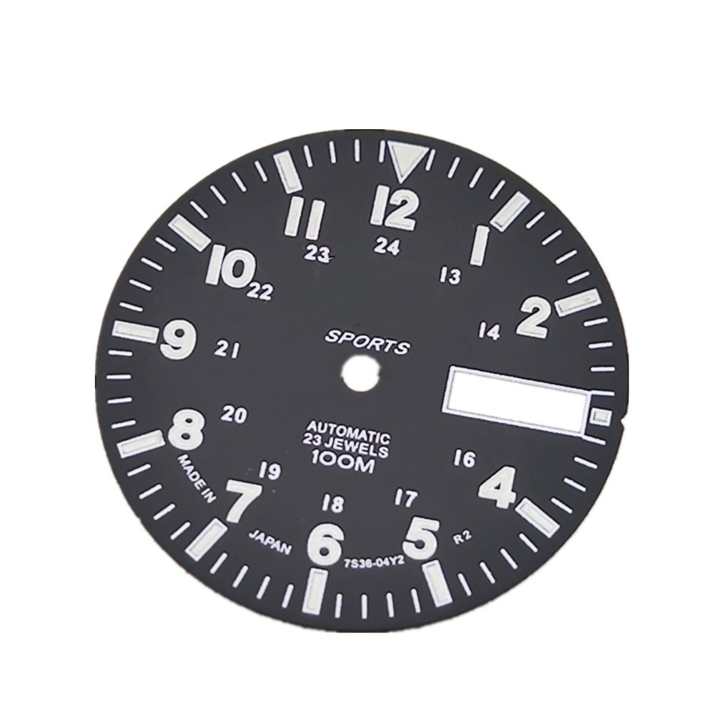 28.5mm C3 Green Luminous Watch Dial Face for NH36A Automatic Mechanical Movement