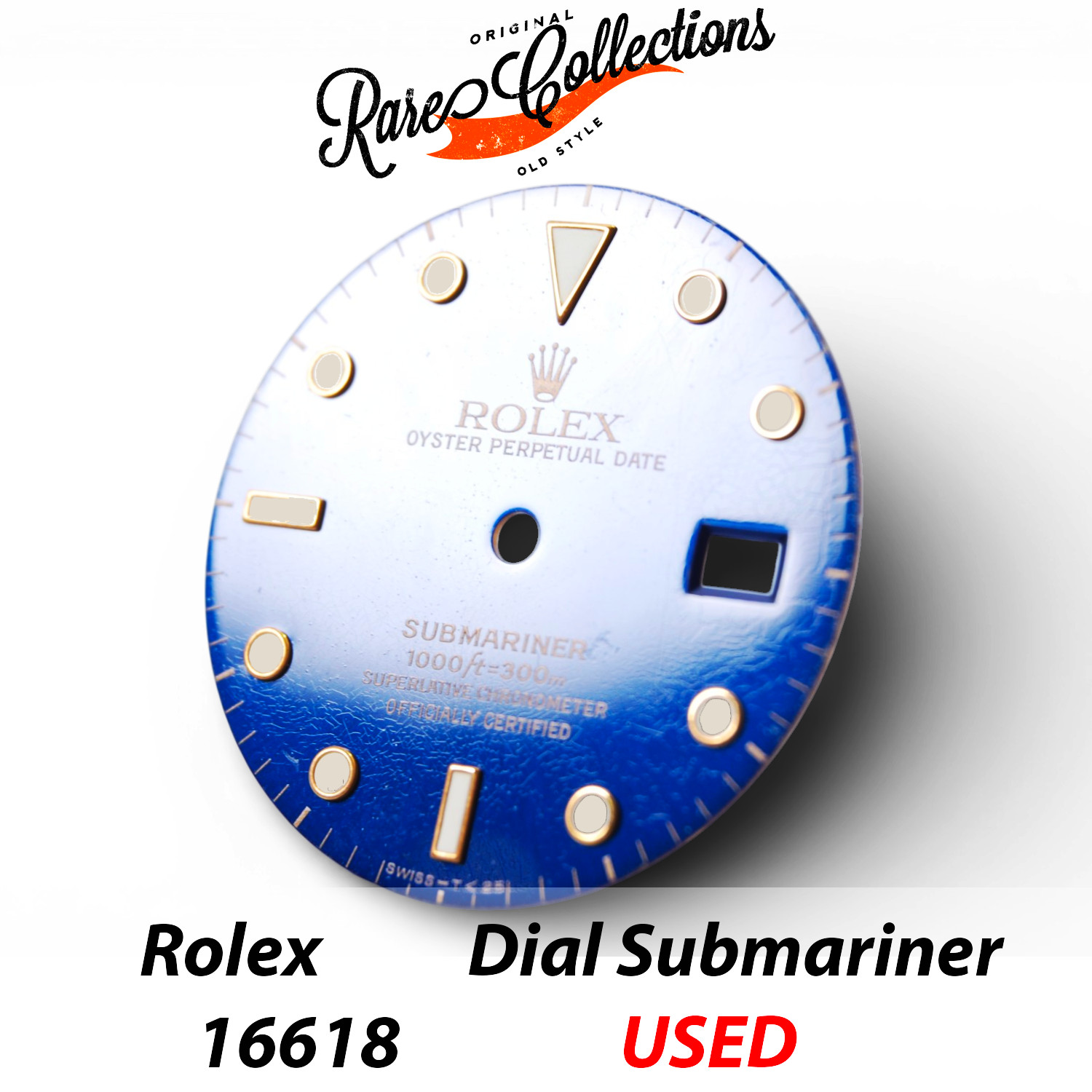 Blu Submariner Dial Rare Tritium for Rolex (cod. 16618) — Used Good Condition