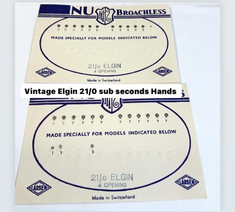 Vintage Elgin 21/0 Sub Seconds Hands