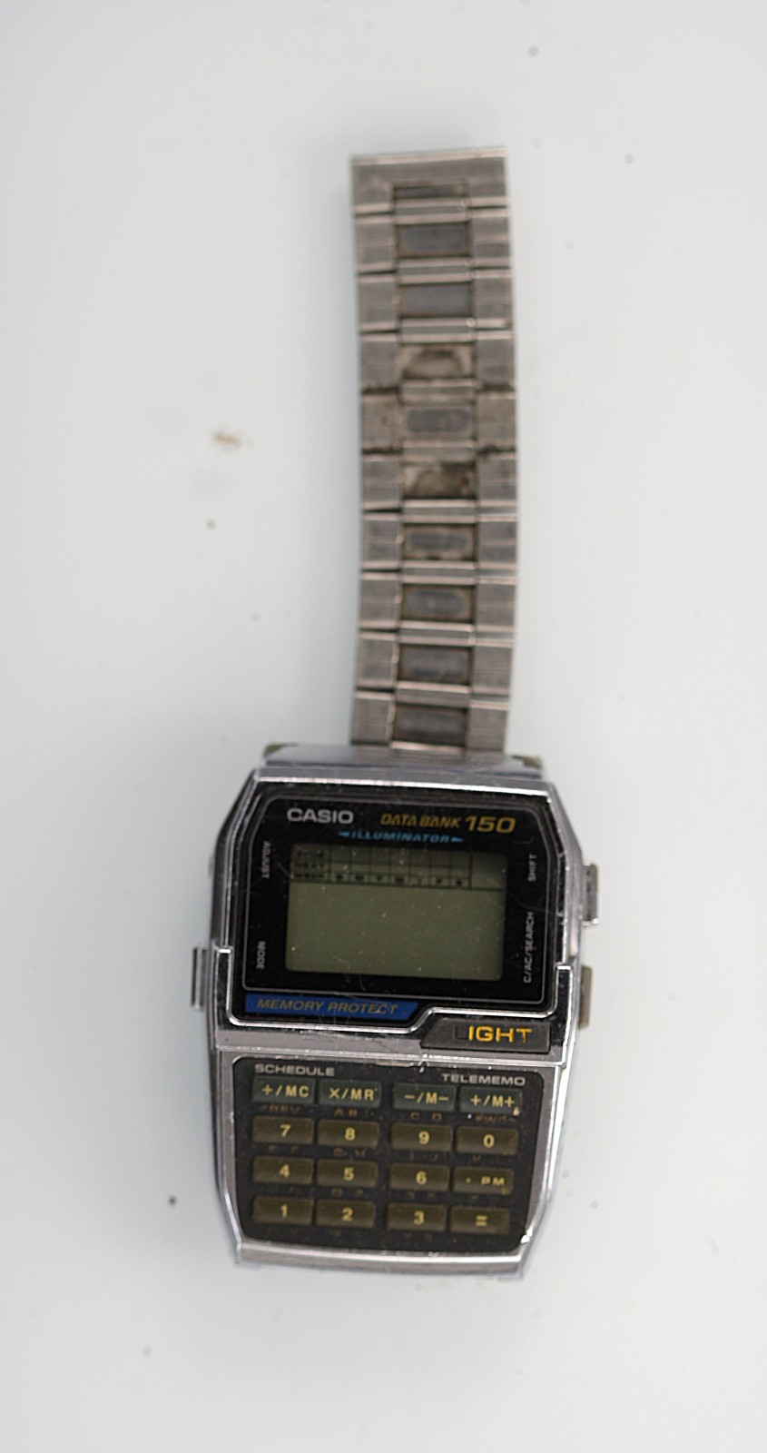 Casio Data Bank 150 Vintage Watch Rare Plastic Battery Digital Black NON-WORKING