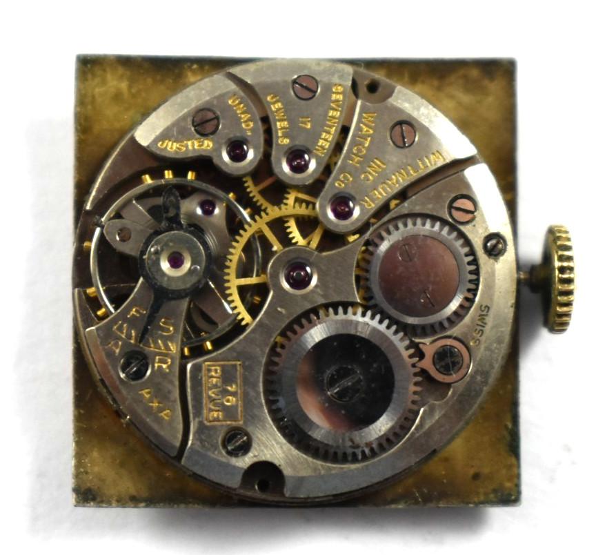 Vintage Wittnauer Revue 76 17J Wrist Watch Movement lot.wd