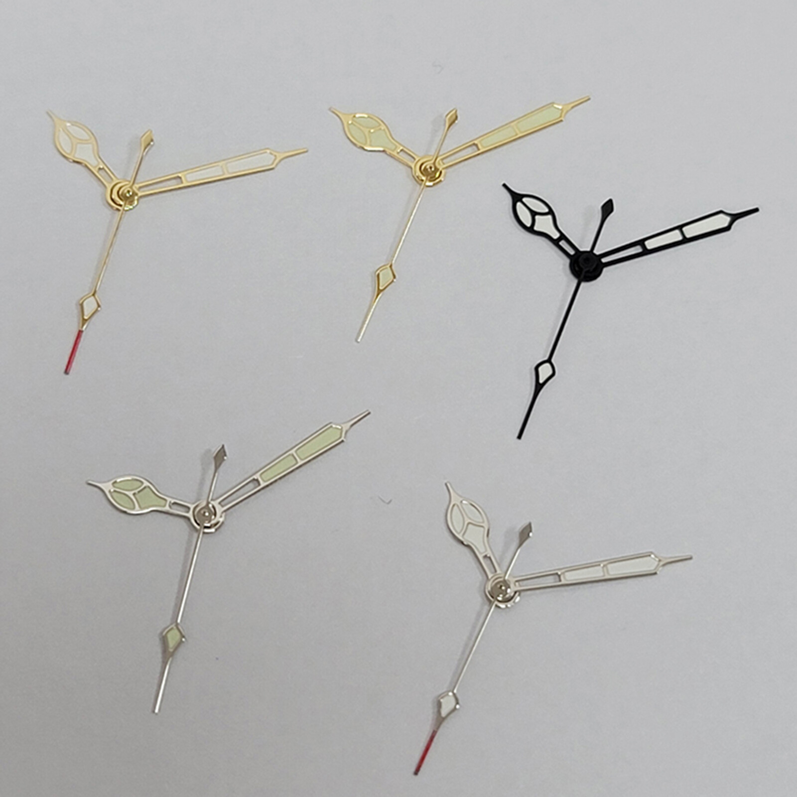 Green Luminous Watch Hands Silver/Gold Edge Hands For NH35/NH36/4R/7S Movement