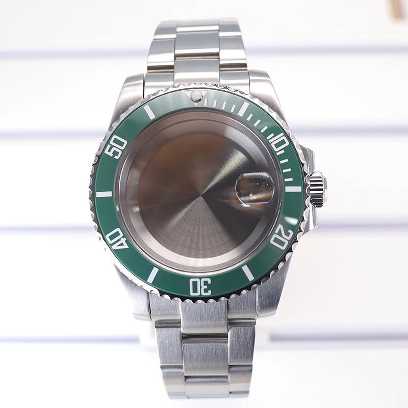 40mm Watch Case Ceramic Bezel Sapphire For Sub Nh35 Nh36 Nh38 Eta2824 Miyota8215