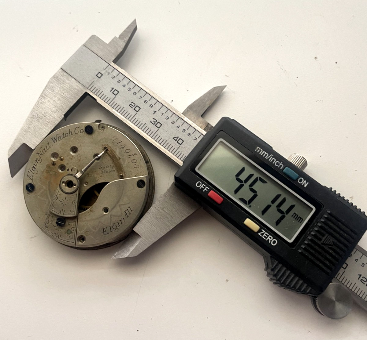 Elgin National Watch Company Pocket Watch Movement for Parts