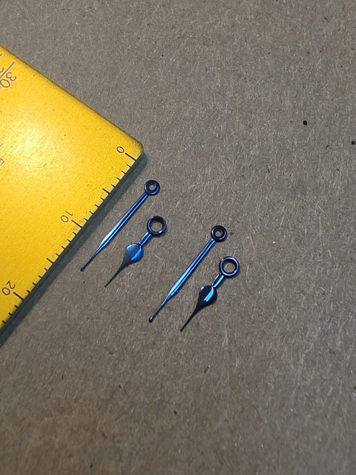 2 Sets Of Factory NOS Waltham 3/0-6/0 Heavy Blue Spade Hour/Minute Hands-135/75