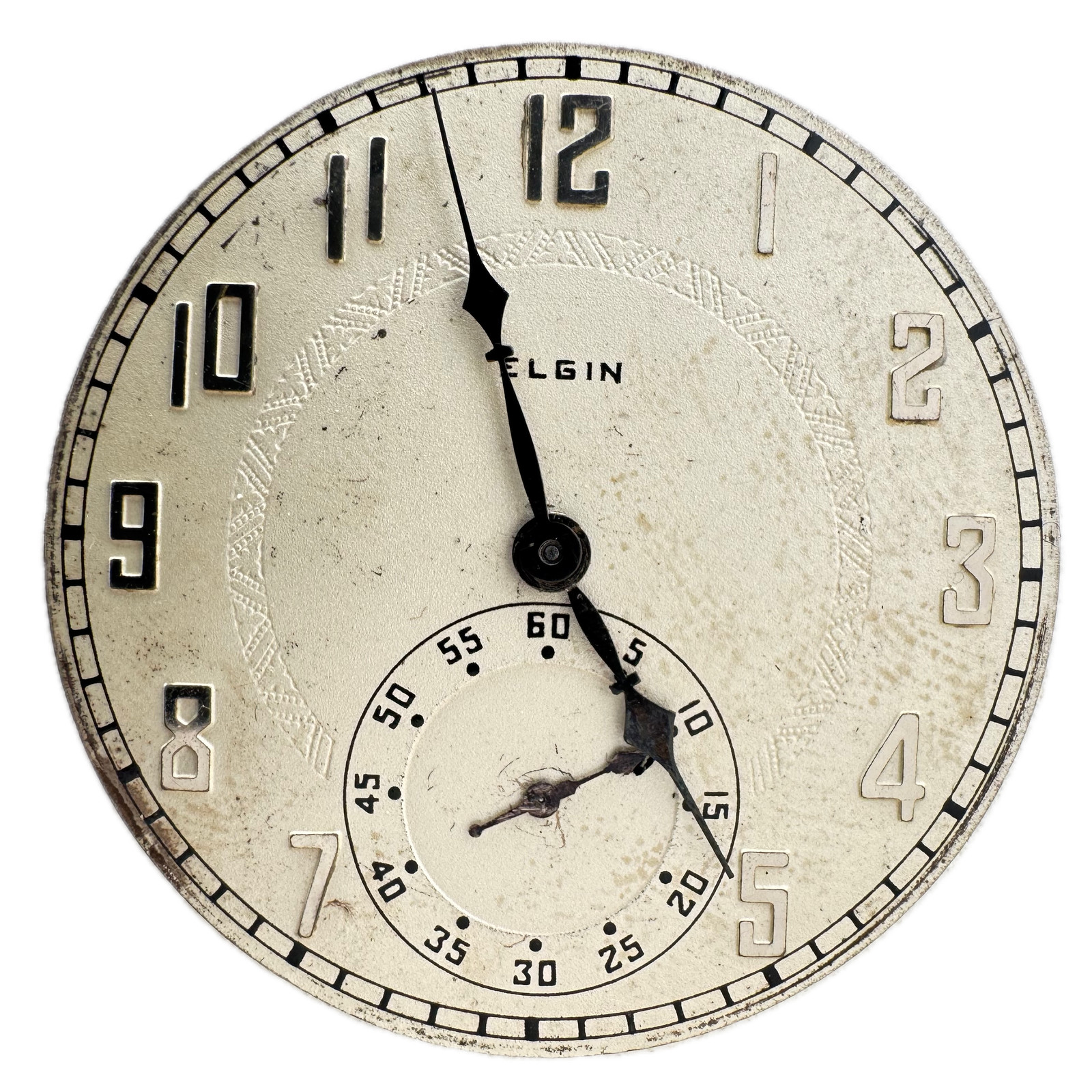 Antique 12s 1928 Elgin Art Deco Pinstripe Mechanical Pocket Watch Movement 479