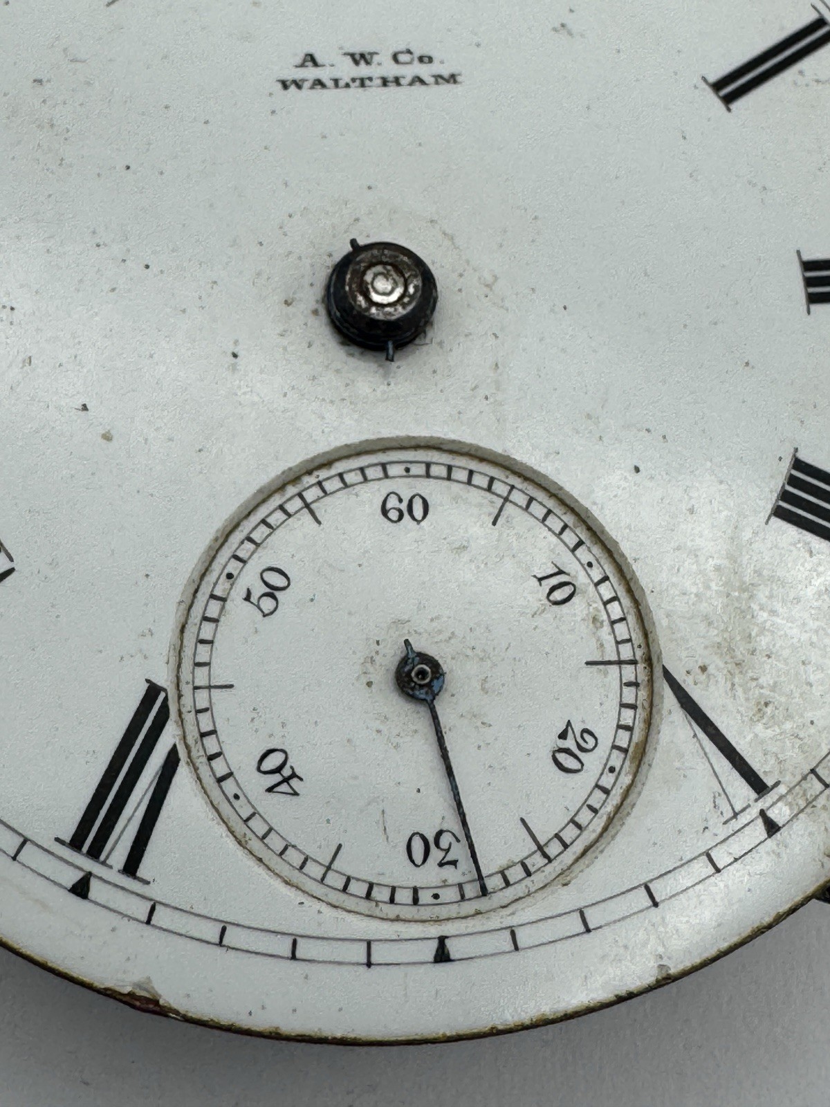 Vintage Waltham 18s 11J WM. Ellerey Model 1877 Pocket Watch Movement For Parts