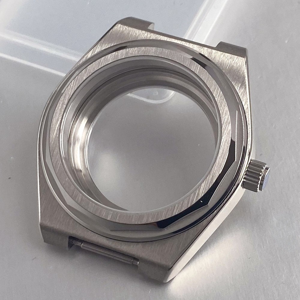 40mm Watch Case Polygon Bezel Sapphire Fit NH35 PT5000 For Engineer Style Watch