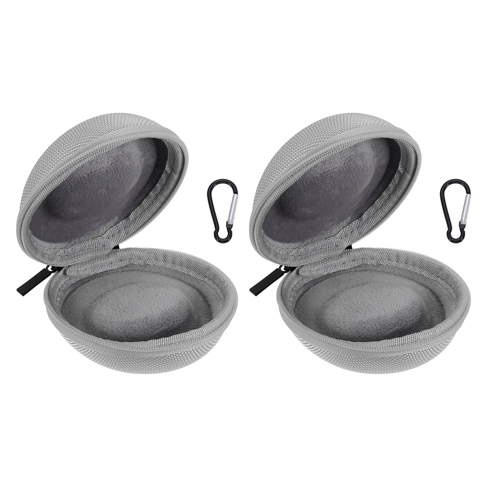 2pcs Watch Travel Case 1 Slot Watch Storage Box Up to 50mm / 2 Inch, Silver