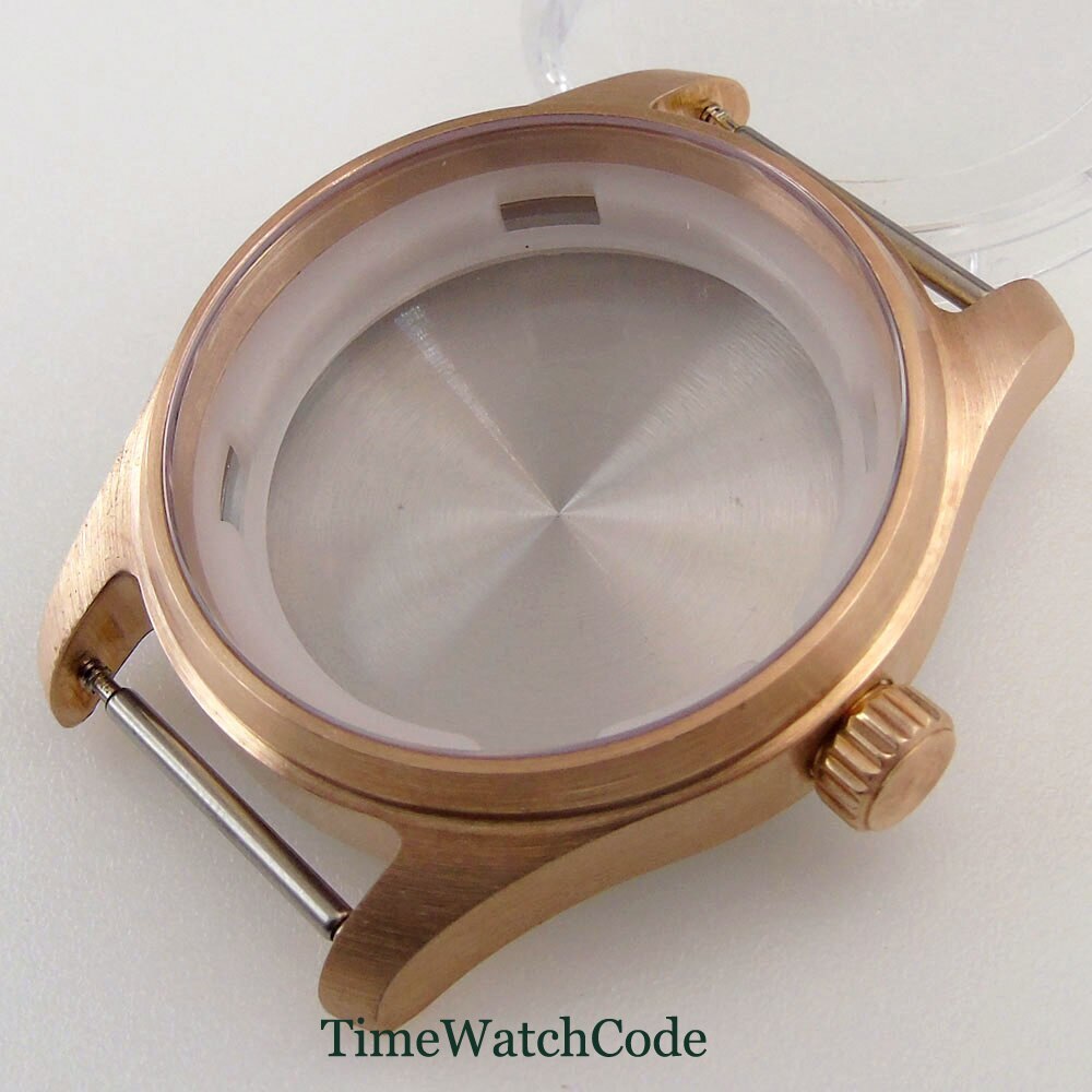 39mm Diver Watch Case CUSN8 Bronze Sapphire Crystal Fit NH35 NH36 ETA2824 PT5000