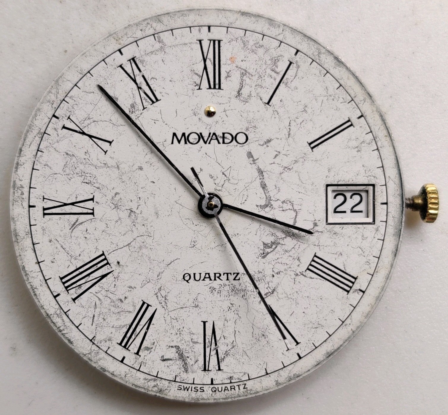 Movado ETA Cal. 255.111 Swiss quartz watch movement For Repair
