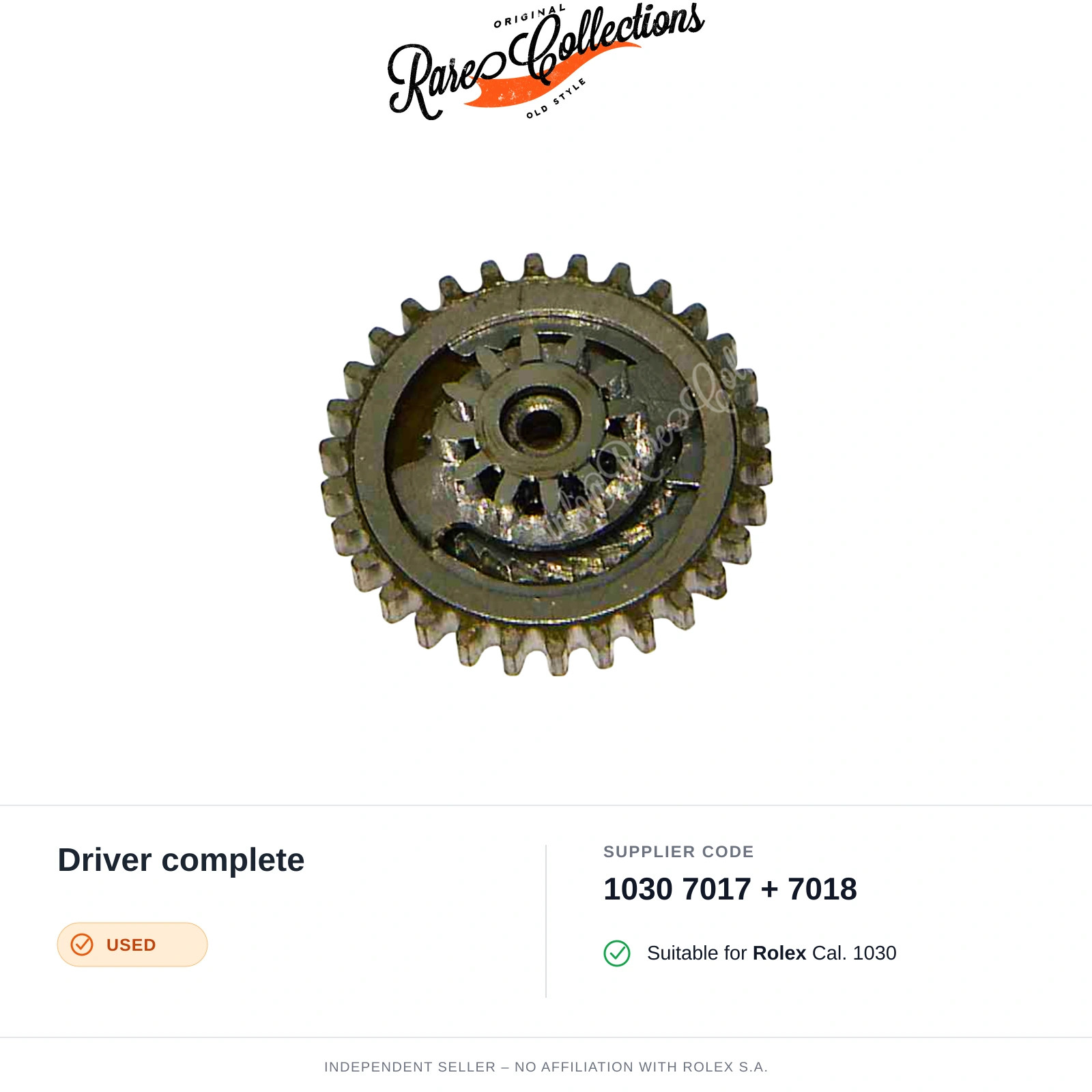 Driver complete for Rolex (cod. 1030 7017 + 7018) — Used Good Condition