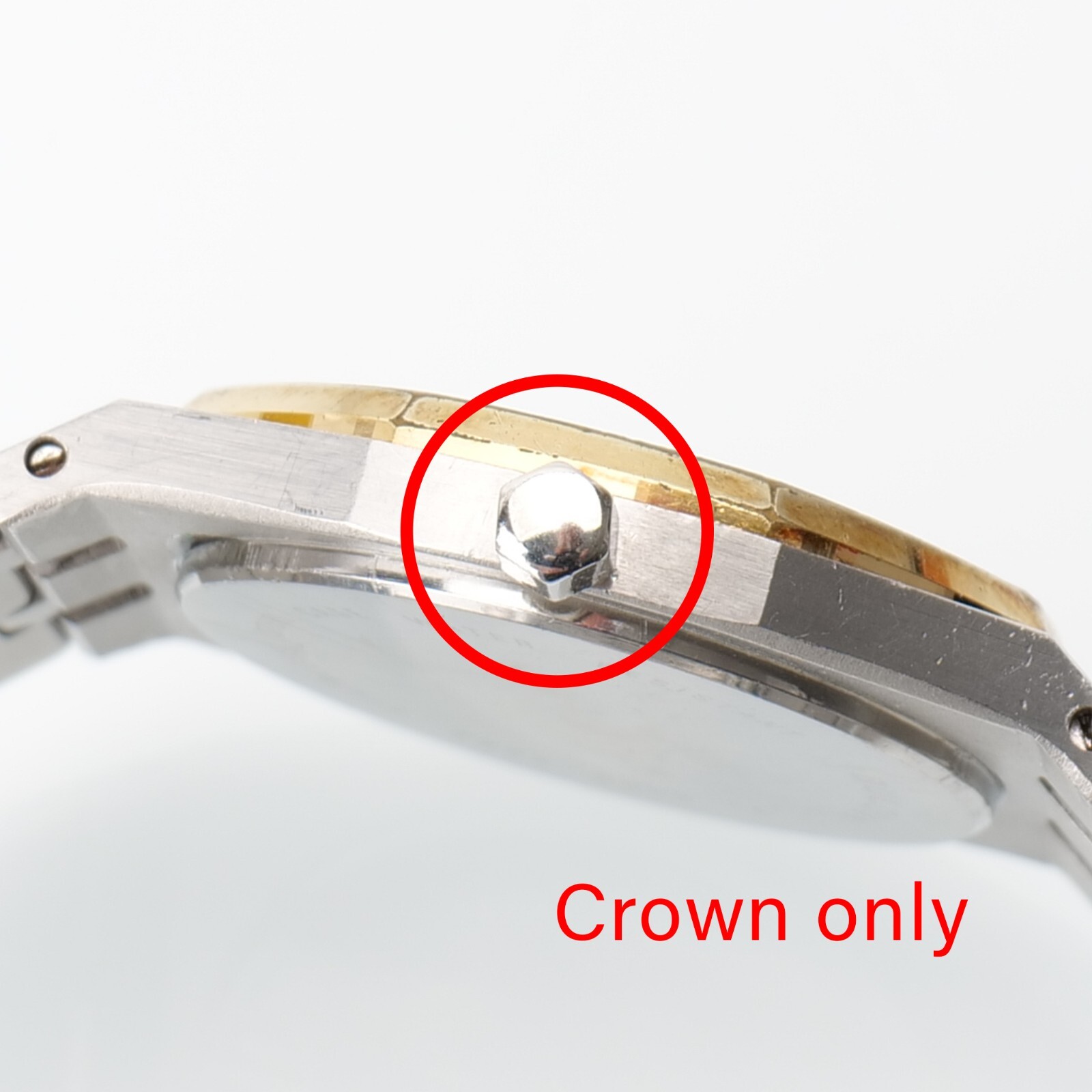 Vintage Bulova Royal Oak Steel Replacement Crown Part 4.4mm x 3.5mm Tap 10