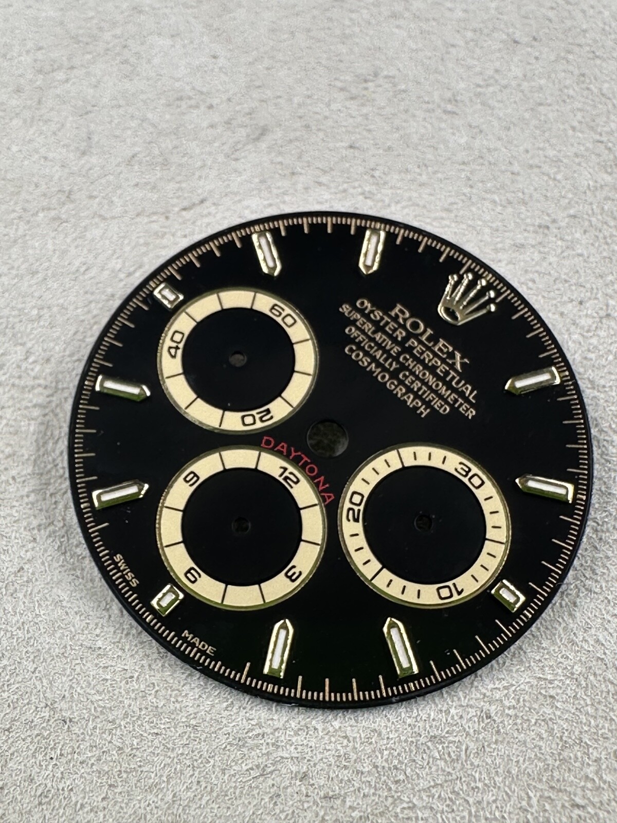 Rolex Zenith Daytona Original Black Index Dial For Models 16523 16518 & 16528
