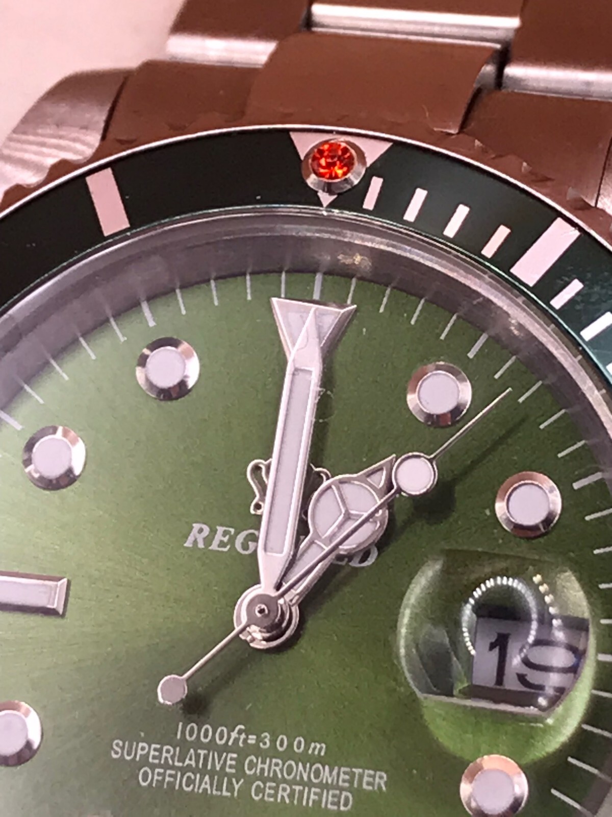 6 Asst. Colors Sport Watch Bezel Universal Jewel Replacement for White Dot Pip