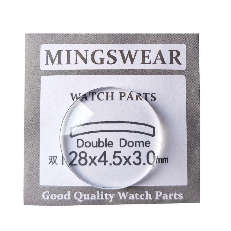 3mm Double Dome Mineral Watch Crystal Glass Universal Replace Watch Lens 28-34mm