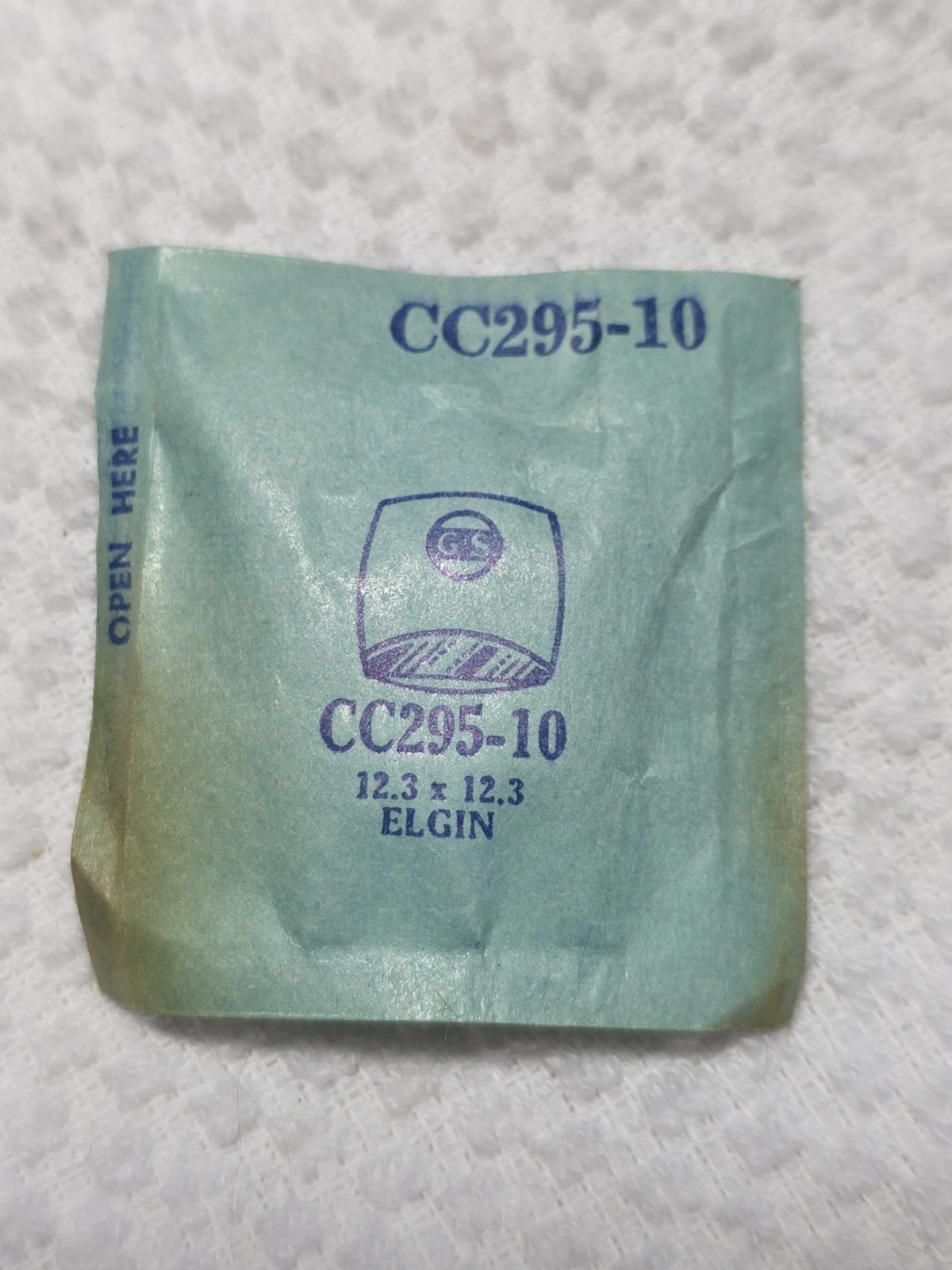 G-S Watch Crystal CC295-10 Elgin 12.3X12.3