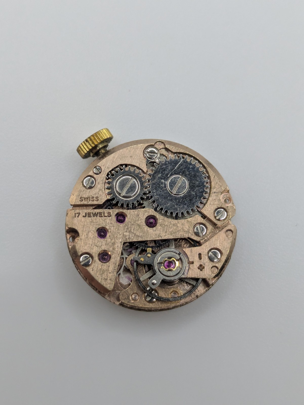 FHF 351 Griffon Manual Wind Watch Movement Swiss Made 17 Jewels Untested 19.5mm