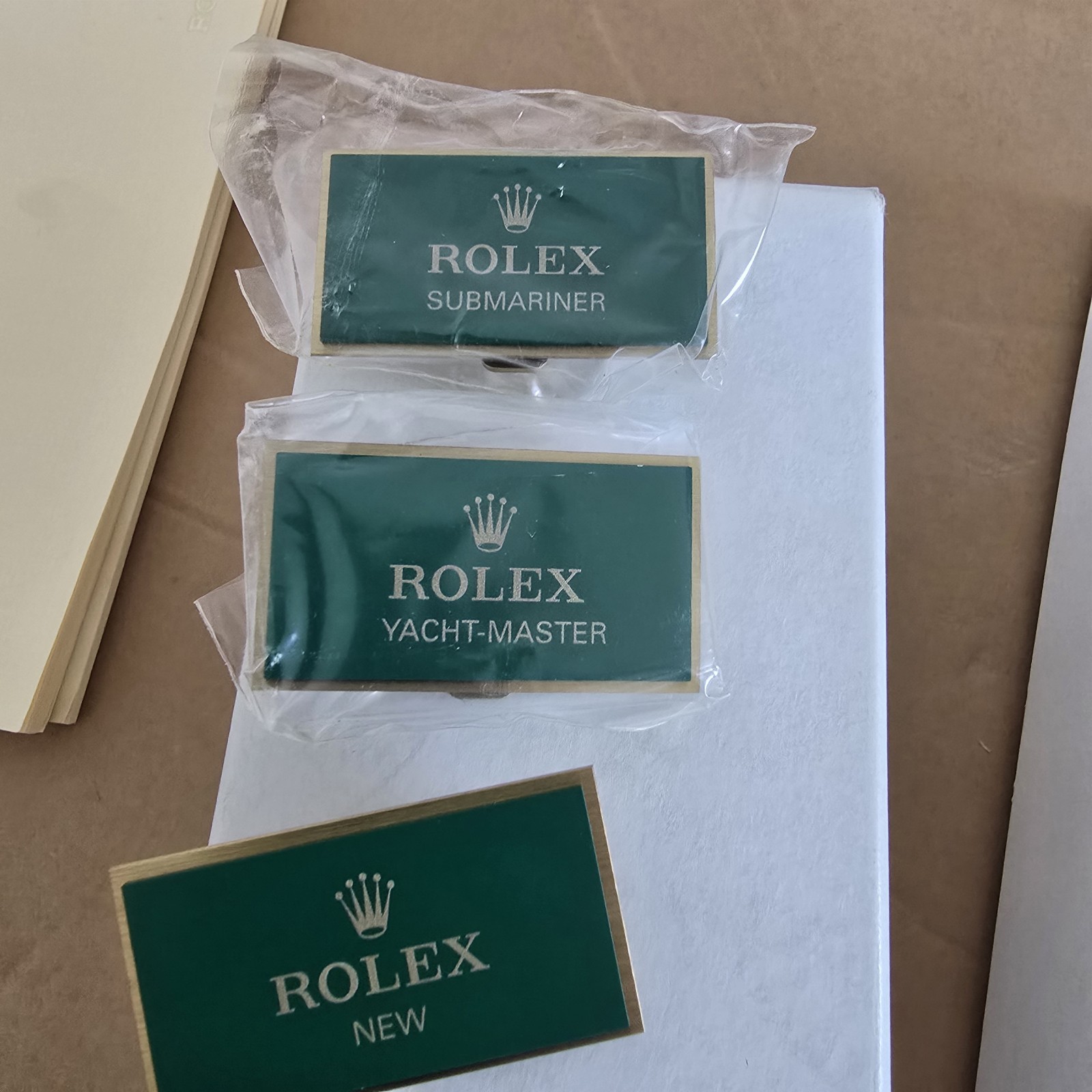 Genuine Rolex Baby label Tags. Authorised Dealer DISPLAY PLAQUE. Each