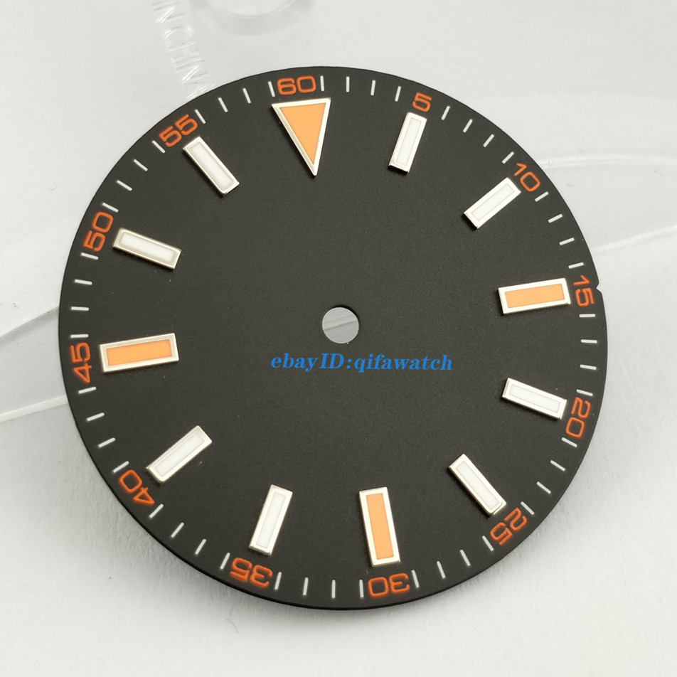 30.8mm Black Luminous Watch Dial For Miyota 8205 8215 821A DG2813 3804 movement