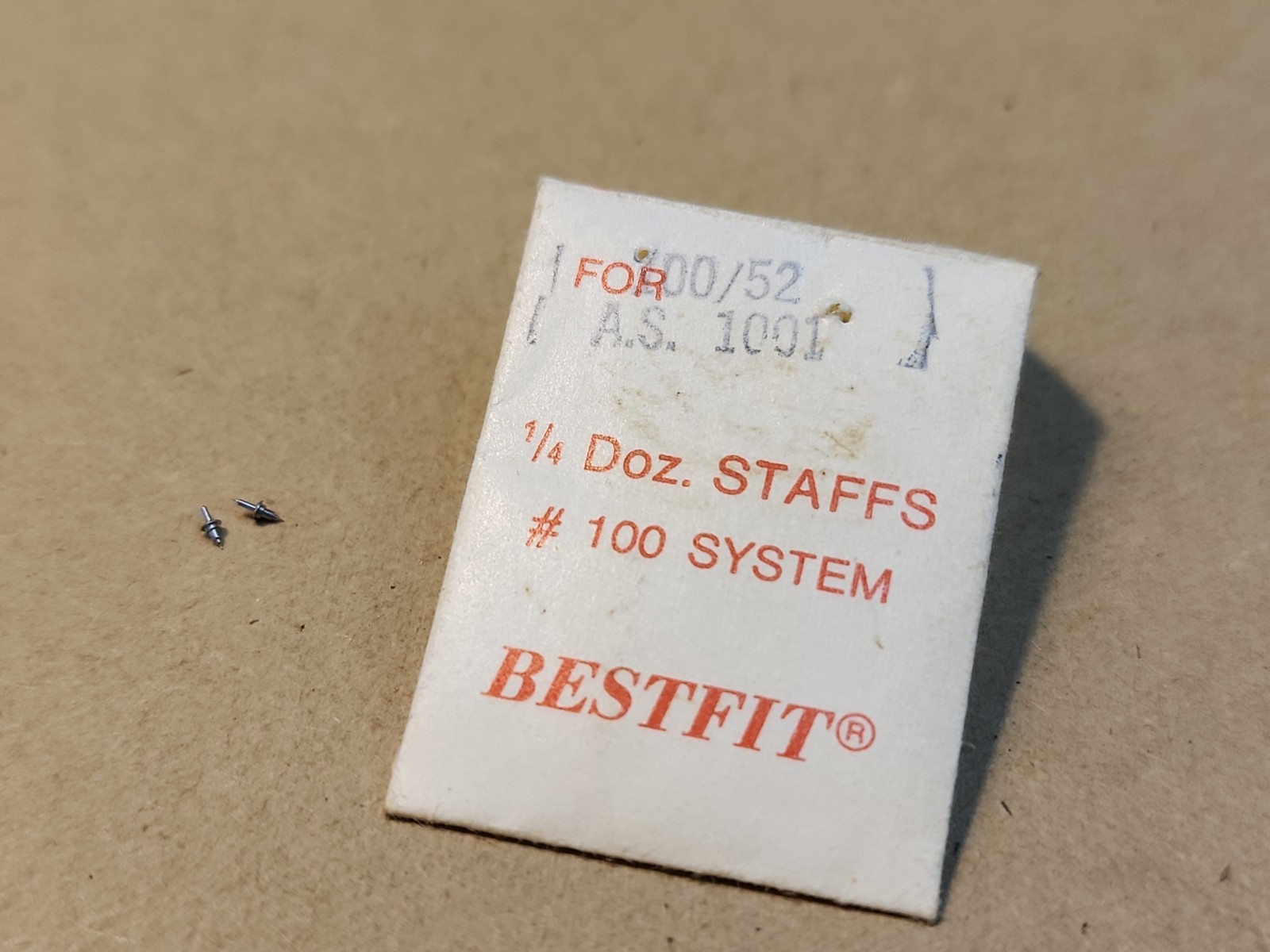 Lot Of 2 NOS Bestfit 52 Balance Staffs For AS A. Schild 1001 Parts Spares