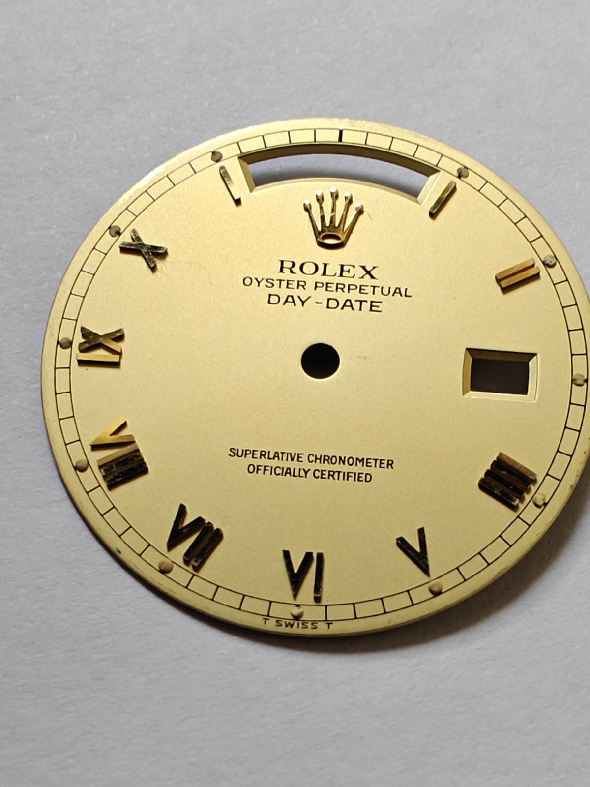 Genuine Rolex Dial & hands set Day-Date Champagne Gold Roman 18038 18238