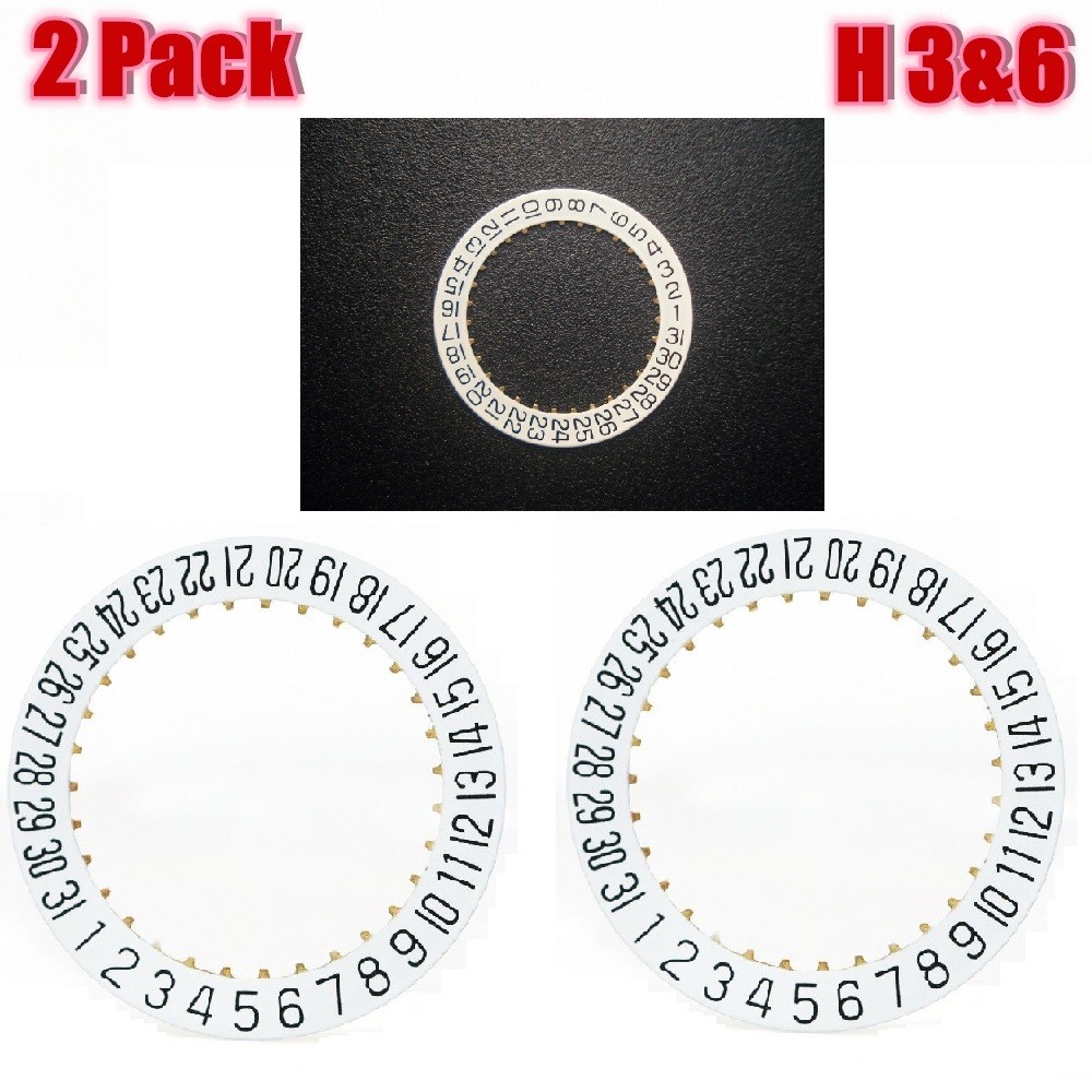 2x Date Indicator Wheel Disc Plate 2557 For ETA 2804-2 2824-2 2892A2 Movement