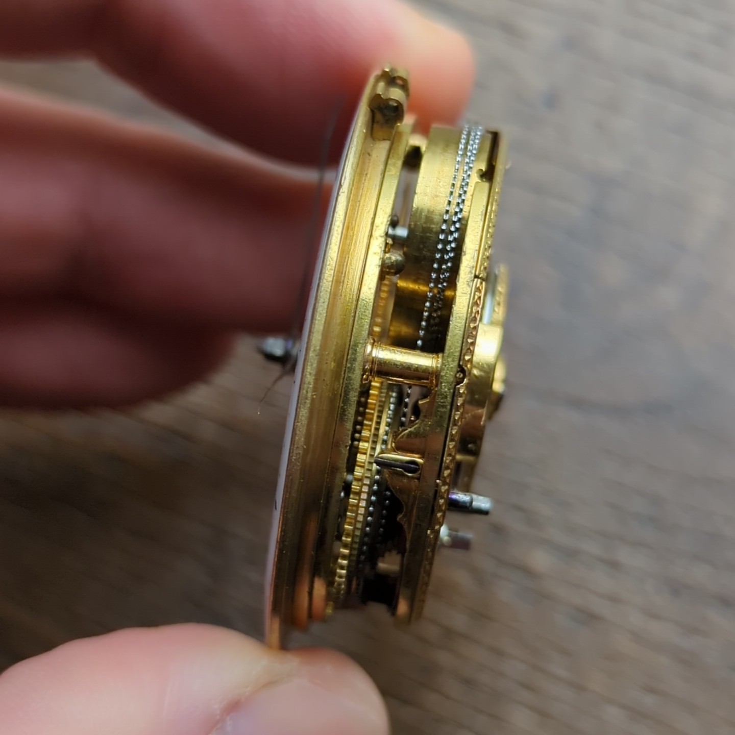 James McCabe English Duplex Pocket Watch Movement With Sweep Secs Feature (G72)