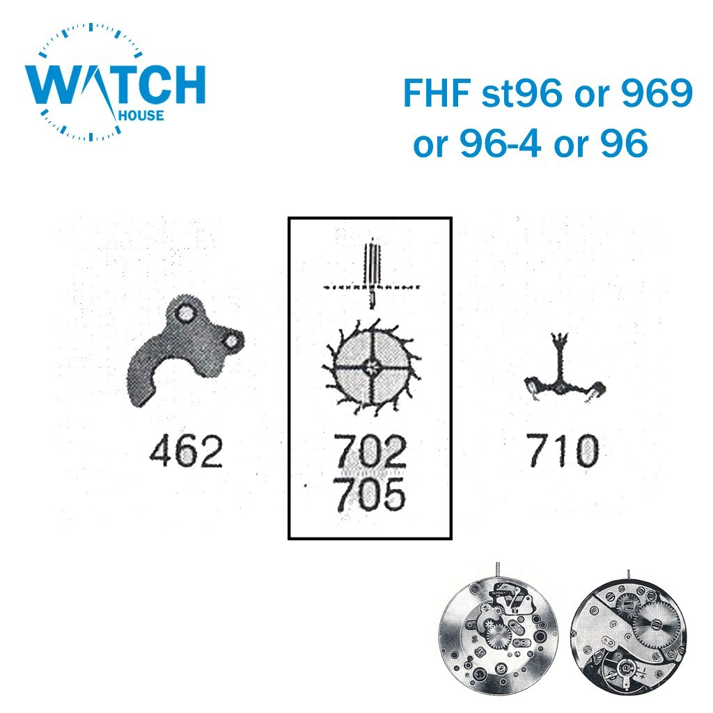 Escape Wheel For Movement FHF ST96/969/96-4/96- Swiss Made Part No 705.