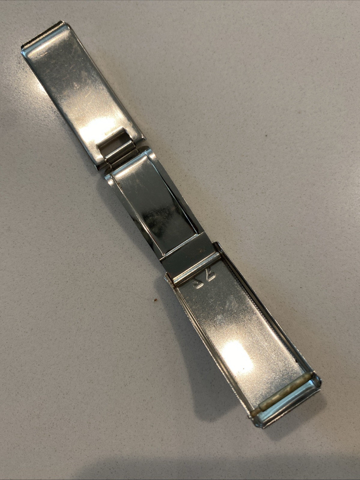 Genuine Vintage Omega No. 27 Modele Depose Folding Clasp Buckle Stainless Steel