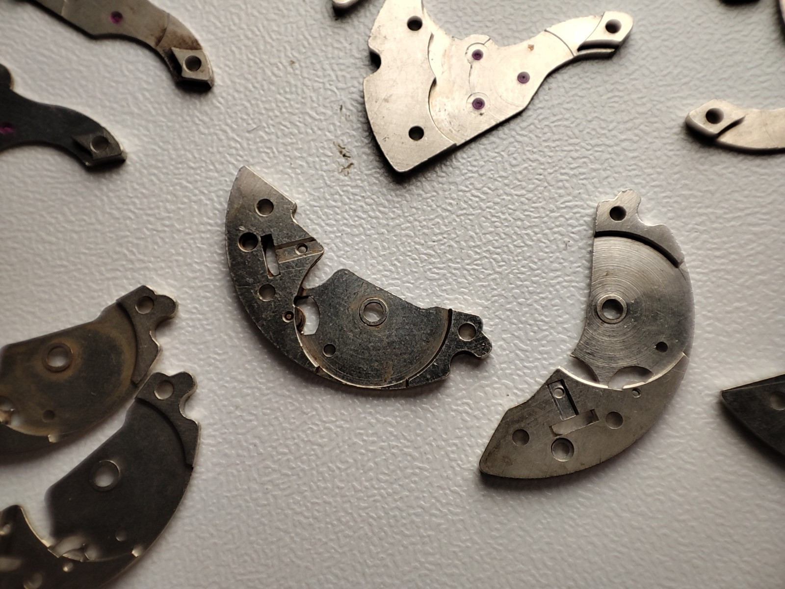 fhf st 96-4 st 96 Watch platinum For parts Gear Train Bridge Barrel bridge lot
