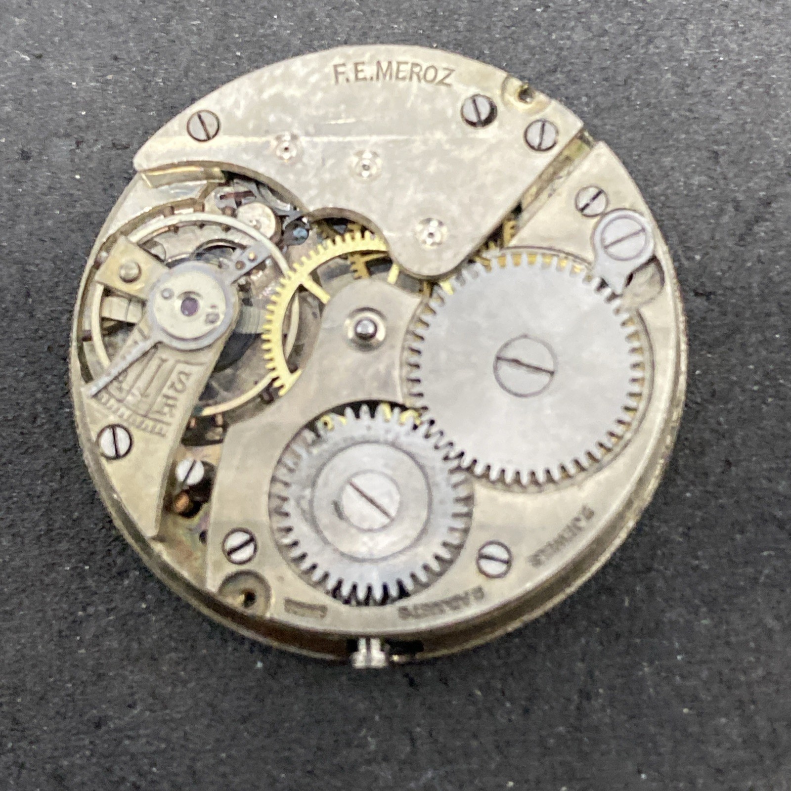 Lady Suffolk Pocket Watch Movement Size 0s Meroz Openface 7j Parts F8582
