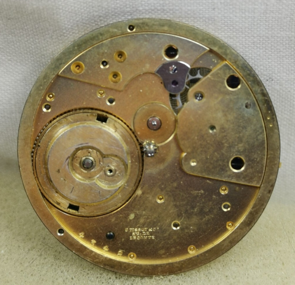 Tissot & Co Rare Swiss Pocket watch Movement Circa 1857-1870 Parts/ Repair!