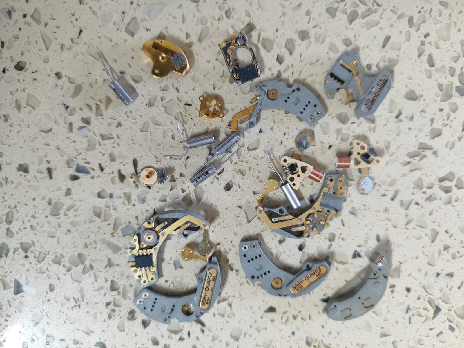 Lot Vintage Part OMEGA Quartz 1310 /1260 & other Lot Parts Not Work Not Test