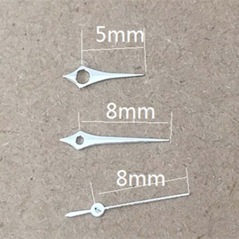 6-10mm Polished Silver No Lume Watch Hands for Epson TMI VJ12 Quartz Movement