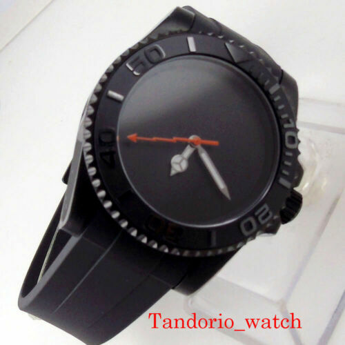 40mm Black PVD Sterile Dial Luminous Sapphire Glass NH35A Automatic Mens Watch