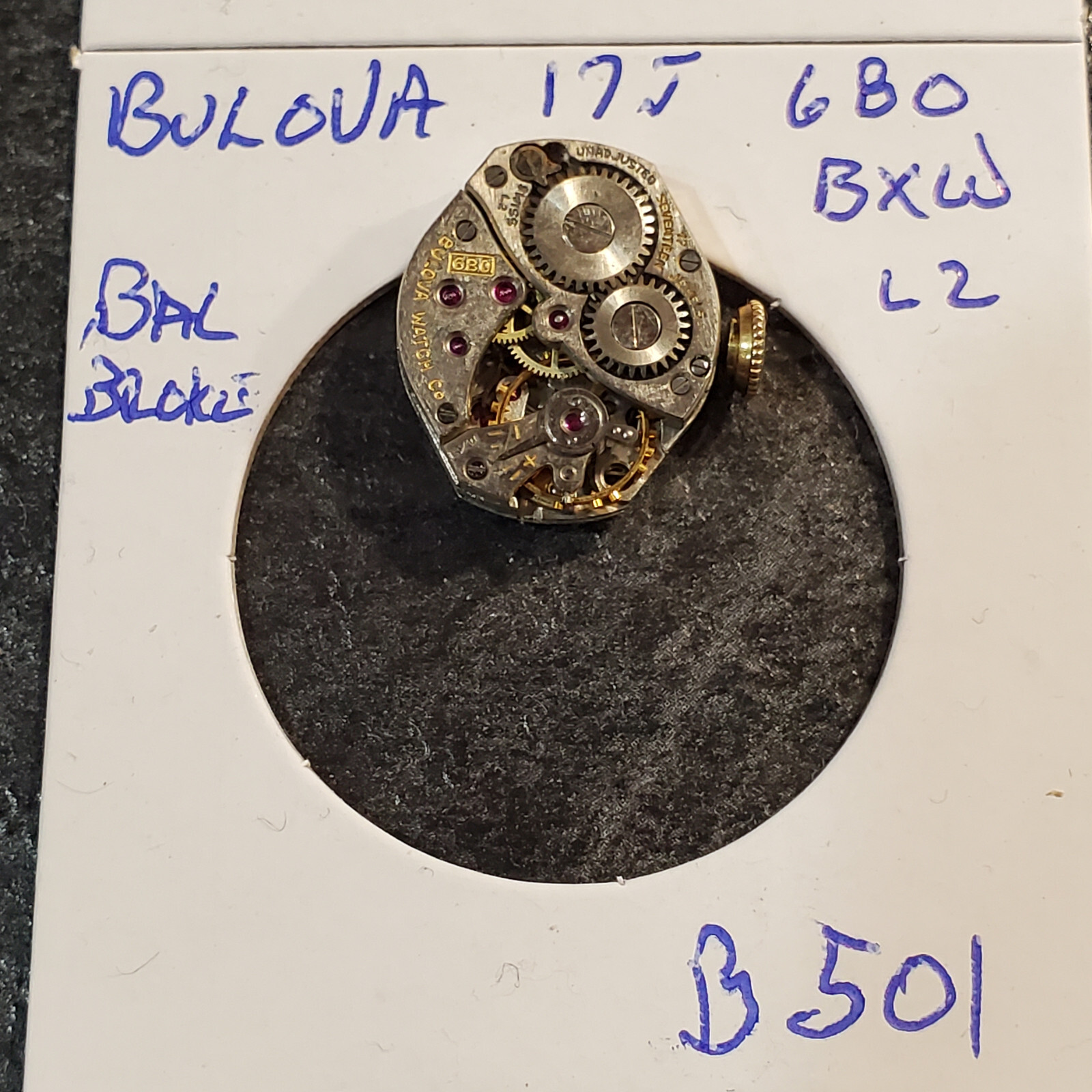 LADIES BULOVA 17j 6BO BXW L2 WRIST WATCH MOVEMENT #B501