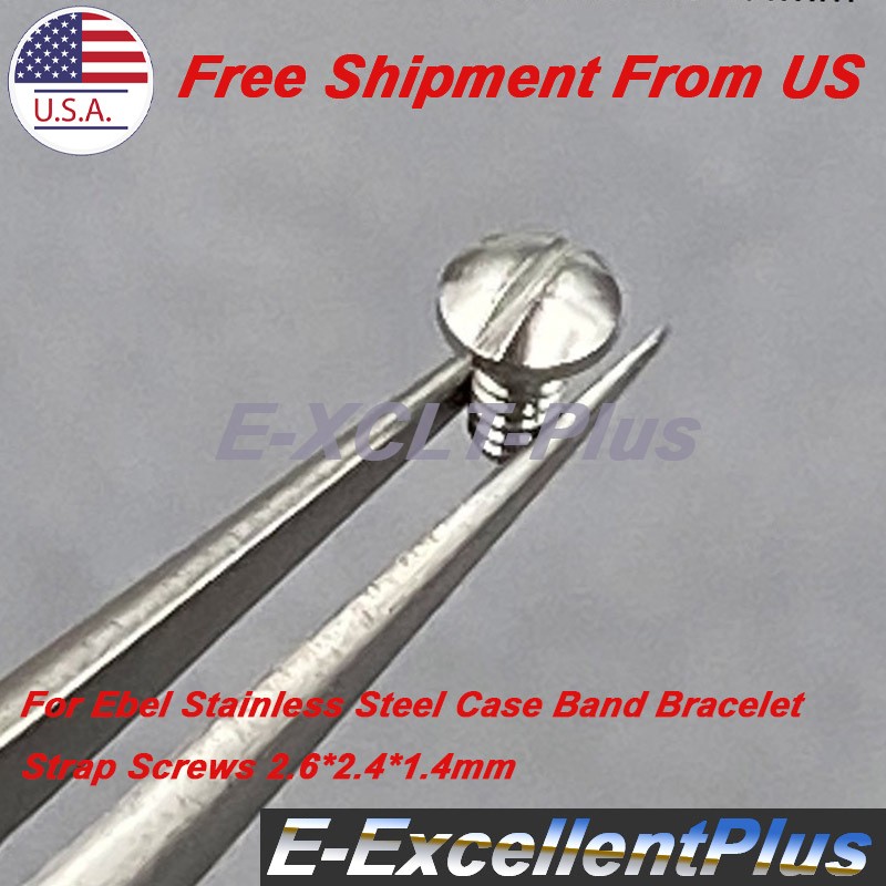 New Stainless Case Band Bracelet Strap Screws For Ebel Watch 2.6mm*2.4mm*1.4mm