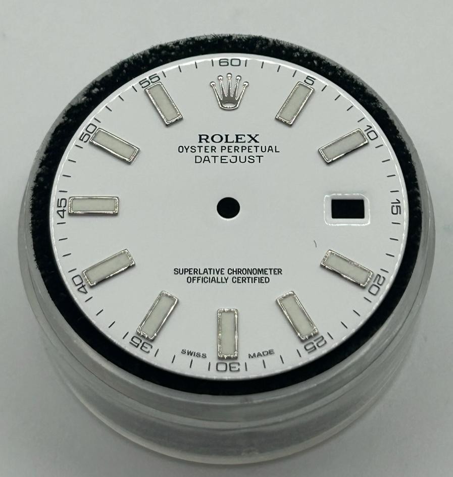 Rolex Factory White Index Dial for Datejust II 116300 116334 41mm