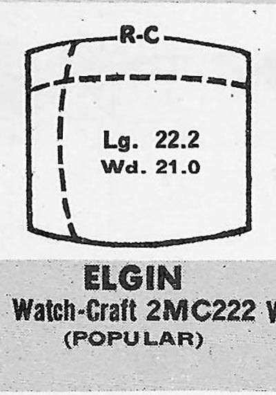 ELGIN : MULTIPLE MODELS – Tonneau 22.2mm x 21.0mm