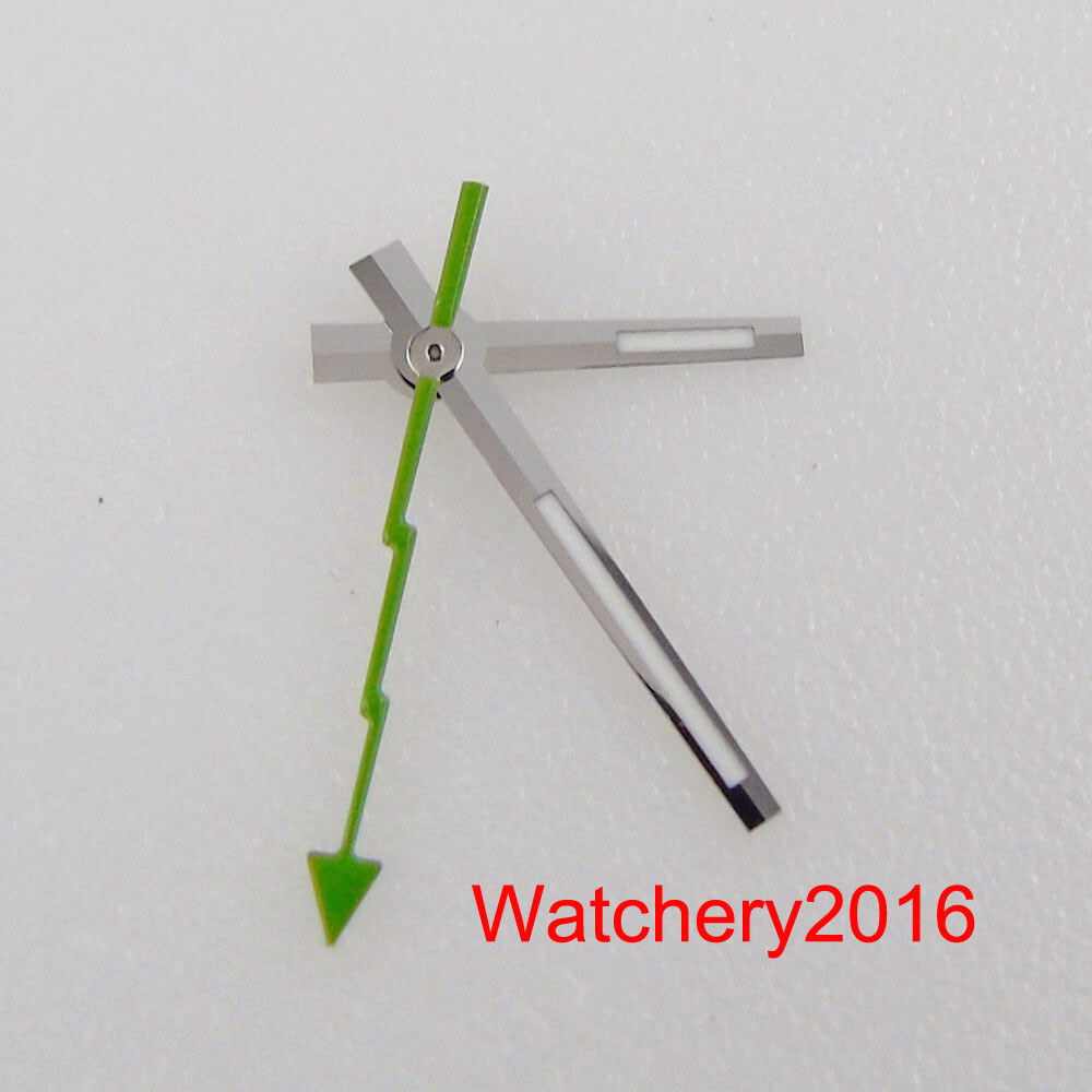 Red Blue Orange Hand silver edge white watch Hand fit NH35 NH36 7s26 ETA 2824