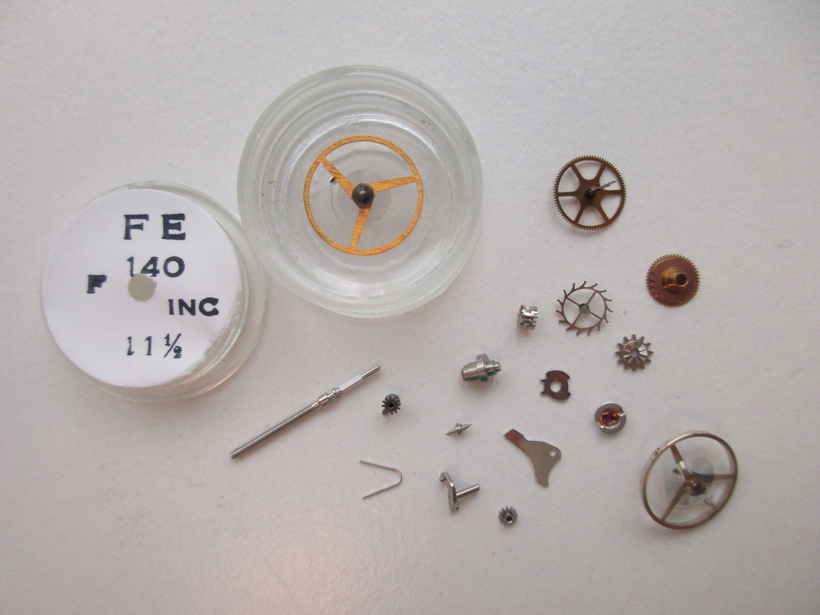 FE France Ebauche 11½”‘ cal. 140 / 140.1 / 140.2 watch movement parts
