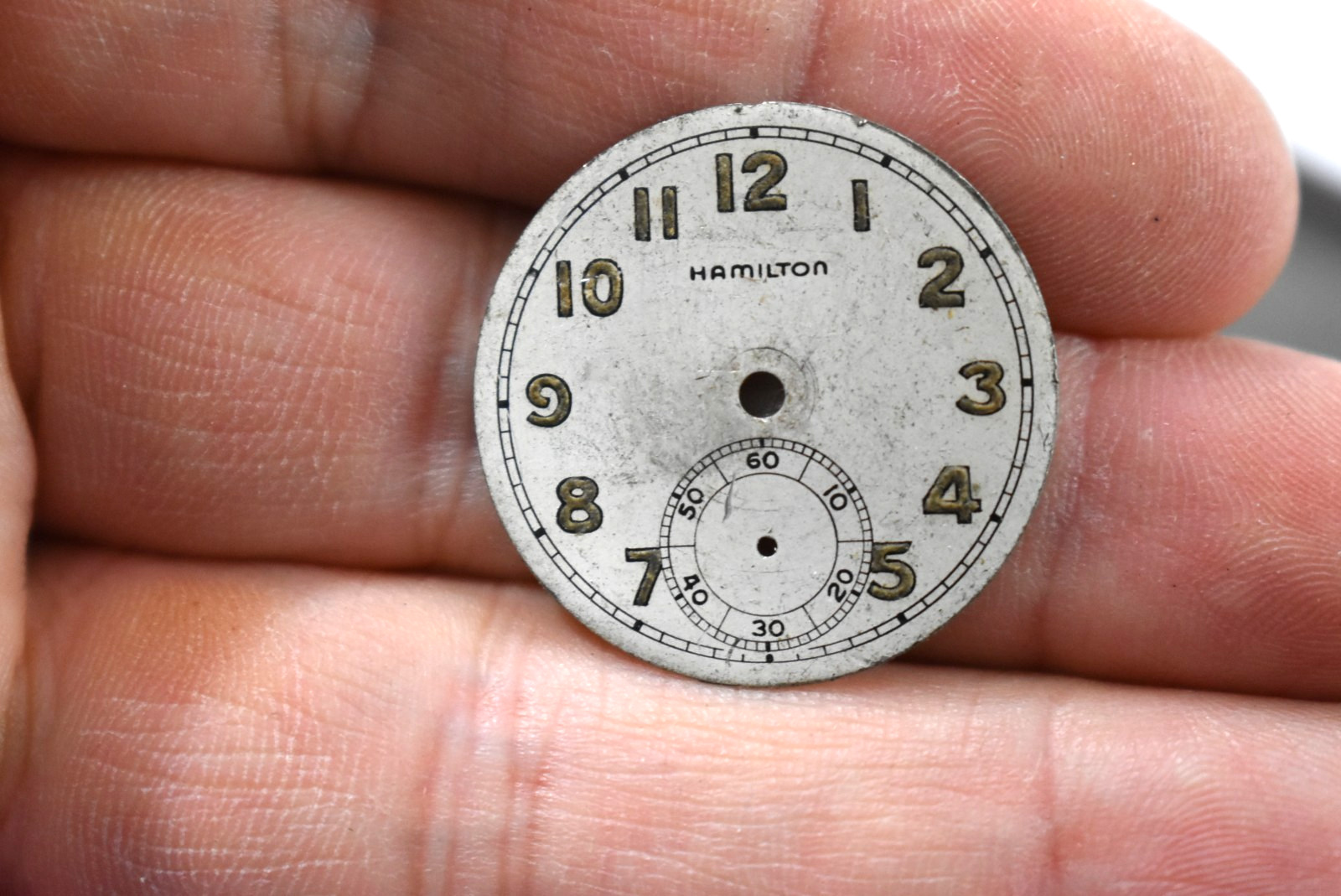 Vintage Hamilton Pre-Owned Military Wrist Watch Dial 25.14mm lot.rc
