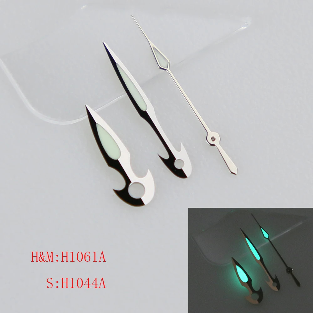 Watch Hands C3 Luminous 1061 Fish For NH34 NH35 NH36 NH38 Set Mod Part Accessory