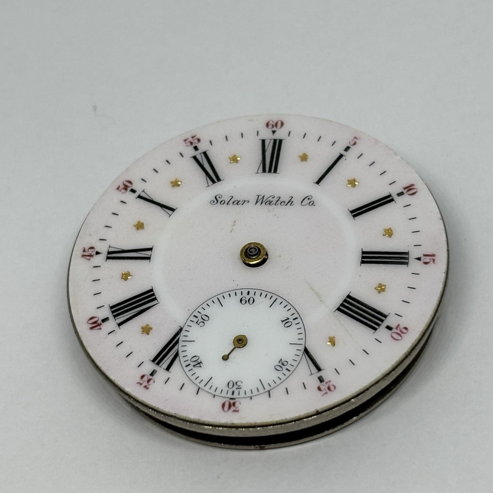 Solar Watch Co 1865 Chicago Co Mechanical Manual Wind Movement Sold For Parts