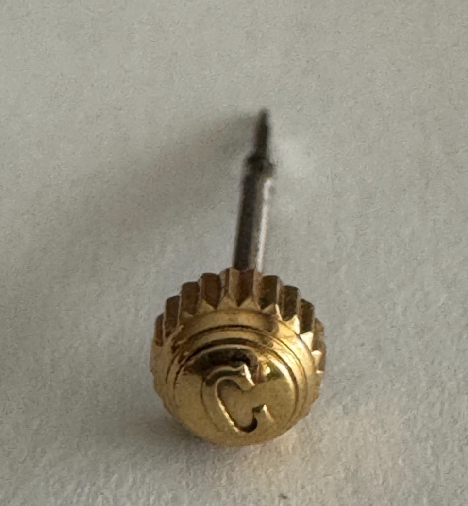MENS CONCORD SARATOGA WRISTWATCH 18KY GOLD CROWN 4.5MM STEM FOR ETA 955.112