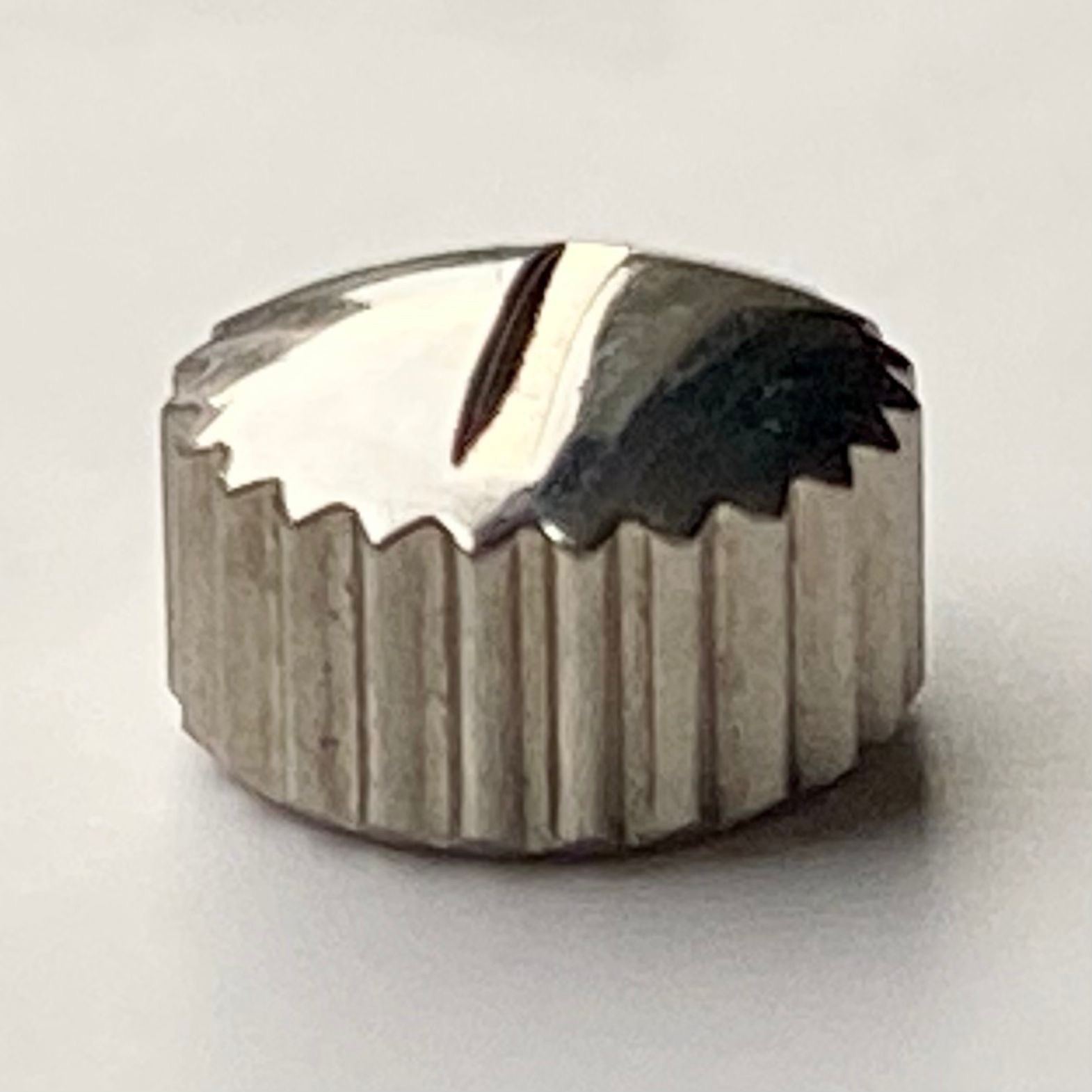 Silver Stainless Steel 6mm X 3.5mm Watch Crown For Ebel Tap 10 Fit Case Tube 2.5
