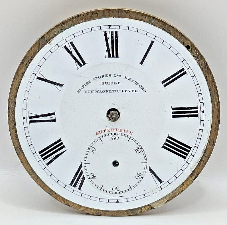 Empire Stores Suisse Manual Wind Pocket Watch Movement Repair No Hands 46.5mm