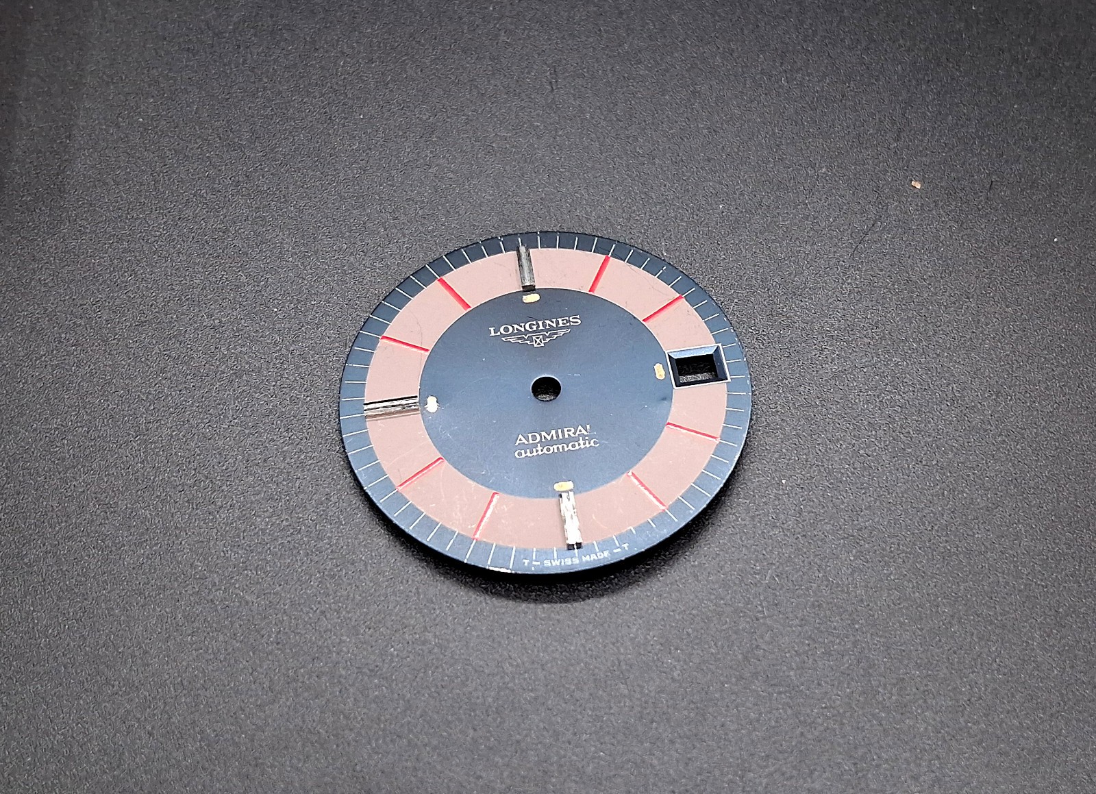 Longines Vintage Replacement Dial ADMIRAL AUTO 29.5mm BLUE/SILVER